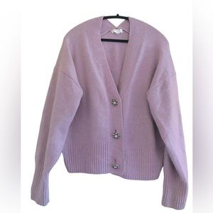 H&M knit Mauve Cardigan